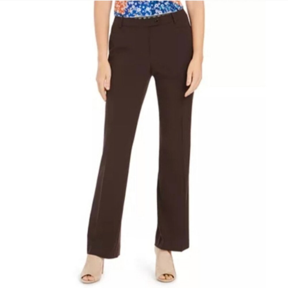Calvin Klein modern fit brown trouser pants tapered leg size 14 New NWT